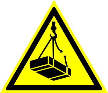 W06 опасно! возможно падение груза (пленка, 700х700 мм) - Знаки безопасности - Знаки и таблички для строительных площадок - ohrana.inoy.org
