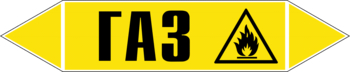 Маркировка трубопровода "газ" ( пленка, 358х74 мм) - Маркировка трубопроводов - Маркировки трубопроводов "ГАЗ" - ohrana.inoy.org